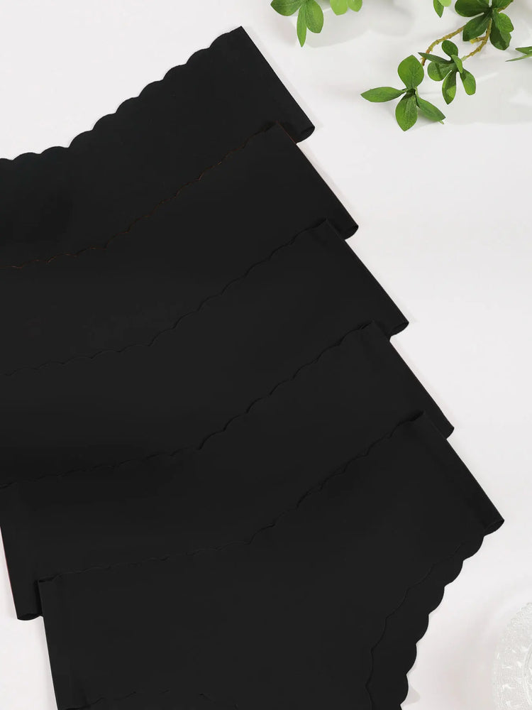 5pc Seamless Wavy Edge Briefs | Soft Breathable Triangle Panties