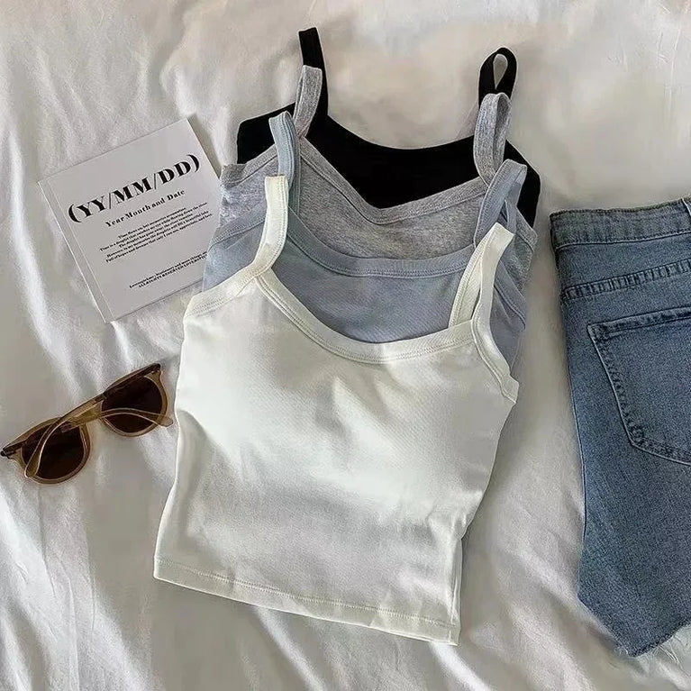 Crop Top Women Sexy Sleeveless Casual Camisole Tube Top Vest