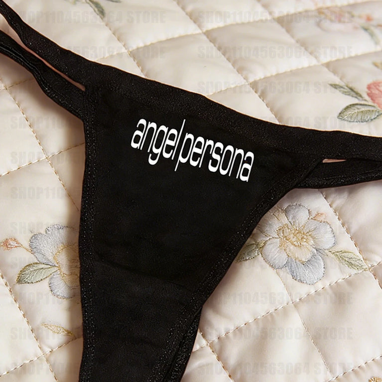 Y2K Letter-Print Fashion Thong | Emo-Style Summer Bottoms