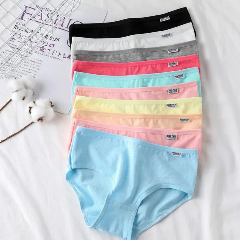 3pc Mid-Rise Cotton Briefs | Breathable Plus Size Comfort Set