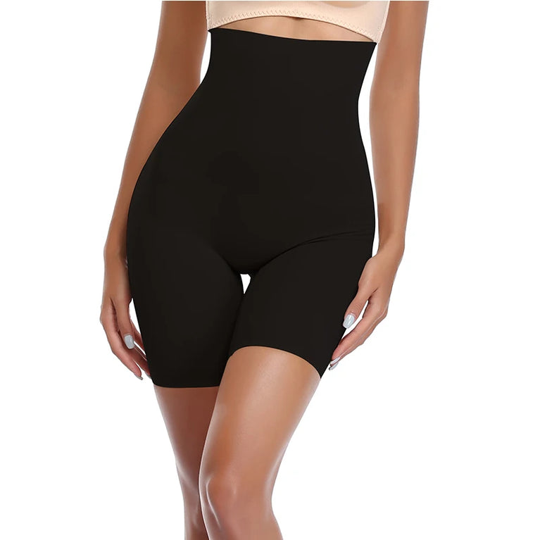 Seamless Hi-Waist Safety Boyshorts | Anti-Chafing Tummy Control Underwear