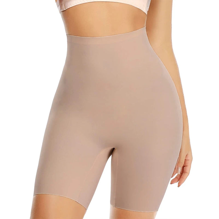 Seamless Hi-Waist Safety Boyshorts | Anti-Chafing Tummy Control Underwear