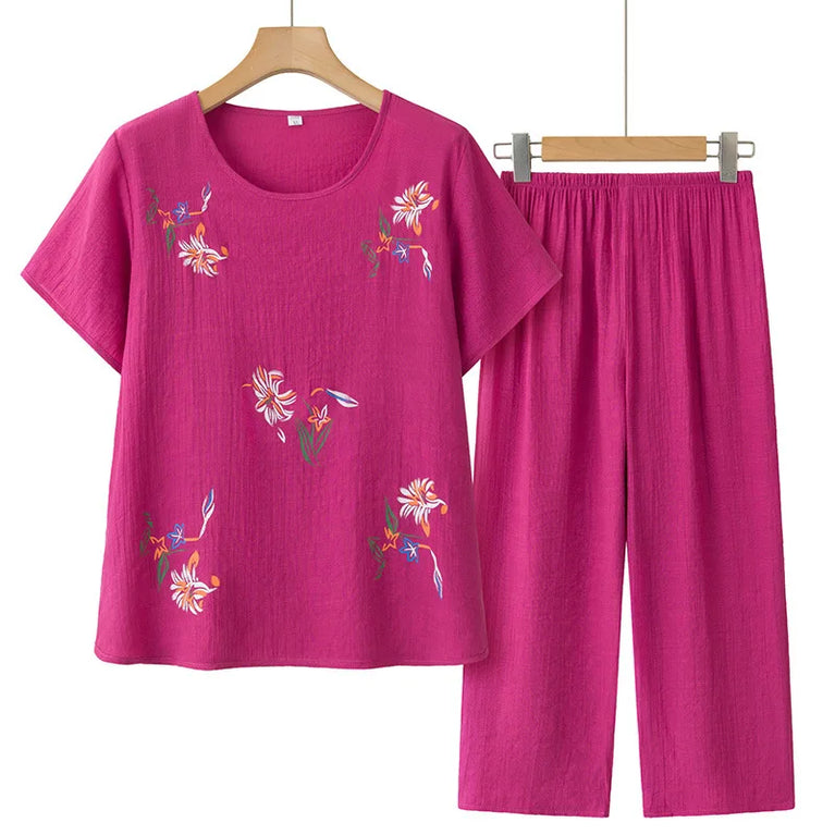 Women’s Summer Print Pajama Set | Short-Sleeve Loungewear