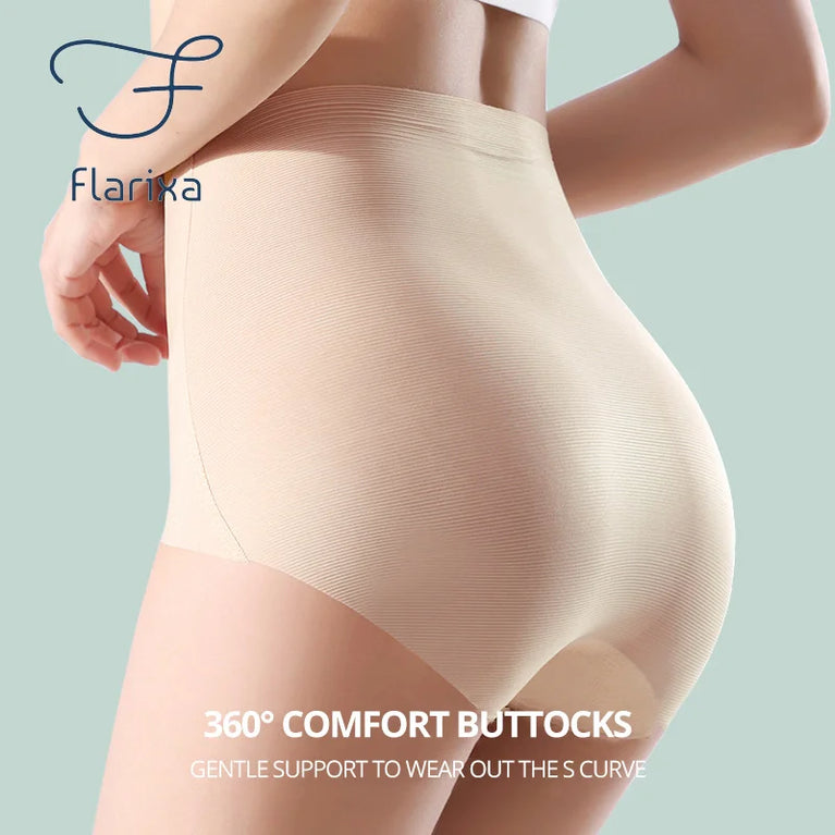 Seamless High-Waist Briefs (3-Pack) – Breathable Ice Silk & Silk Protein Shapewear