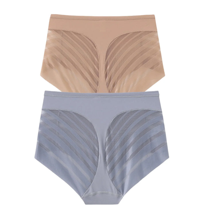 2-Pack Ice Silk Briefs | High-Rise Tummy Control