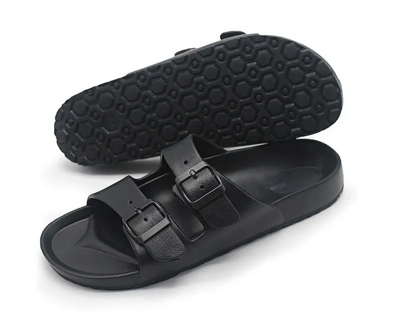 Double Buckle Slides | Thick Sole Anti-Skid Sandals