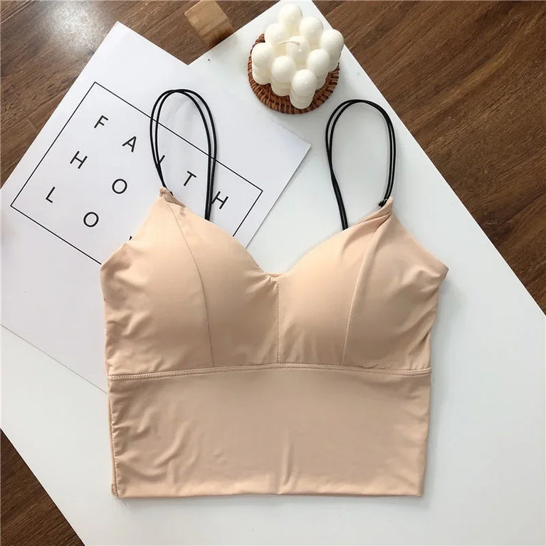 Sexy Ice Silk Camisole & Crop Top – Breathable Summer Comfort