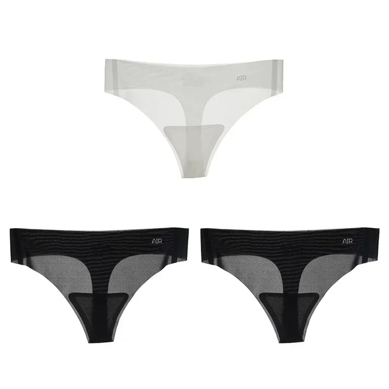 3pc Ultra-Thin Thongs | Seamless Transparent Quick-Dry G-String
