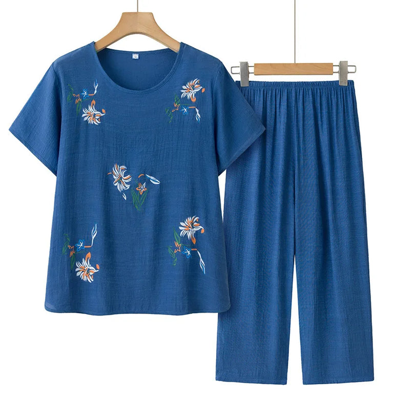Women’s Summer Print Pajama Set | Short-Sleeve Loungewear