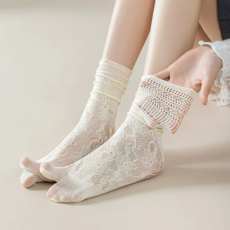 Lace Tabi Socks | Sexy Two-Finger Mesh Summer Sock