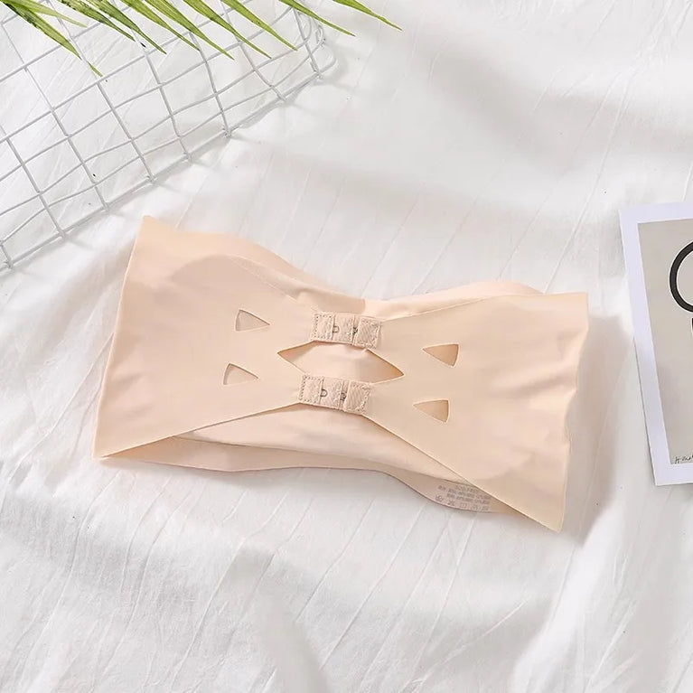 Ice Silk Strapless Tube Top | Seamless Multi-Way Bralette