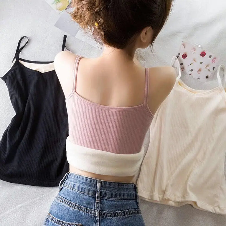 Winter Velvet Thickened Undershirt Women Cozy Warm Vest Top
