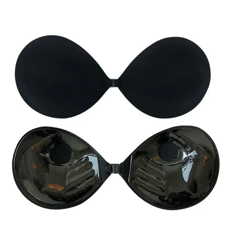 Invisible Silicone Adhesive Bra | Strapless Push-Up Stick-On