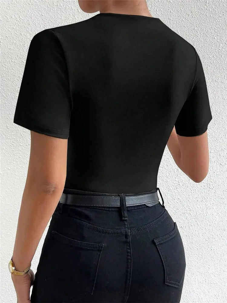 Short Sleeve Bodysuit | Summer  Streetwear One-Piece