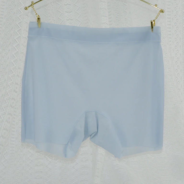 Ultra-Thin Ice Silk Boxer Underwear – High-Waist Seamless Safety Short Pants