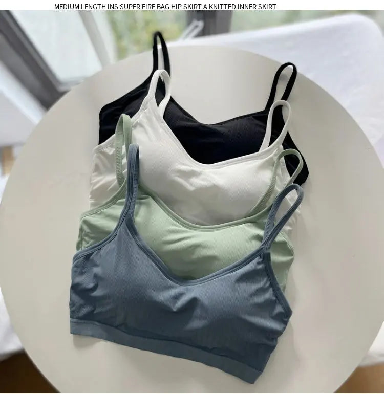Ice Silk Lace Sports Bra | Wireless Seamless Summer Vest