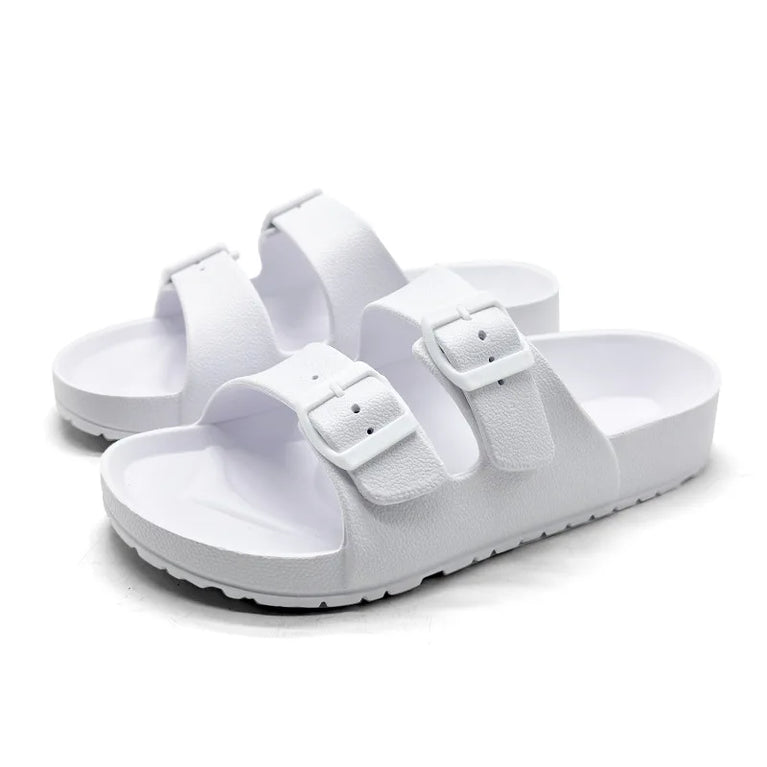 Double Buckle Slides | Thick Sole Anti-Skid Sandals
