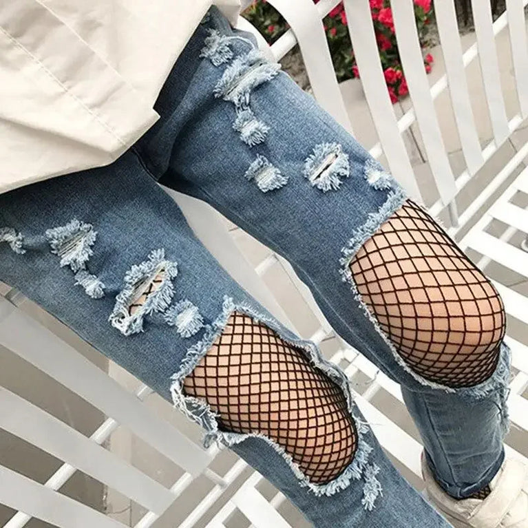 Girls' Summer Fishnet Tights | Trendy Kids' Mesh Stockings