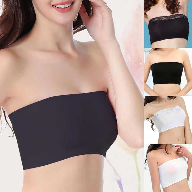 Crystal-Decorated Gradient Bandeau – High-Stretch Seamless Support