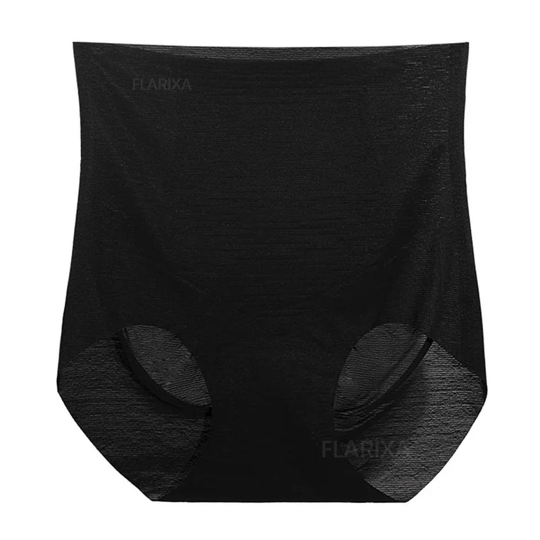 High-Waist Seamless Ice Silk Panties | Tummy Control Shaper