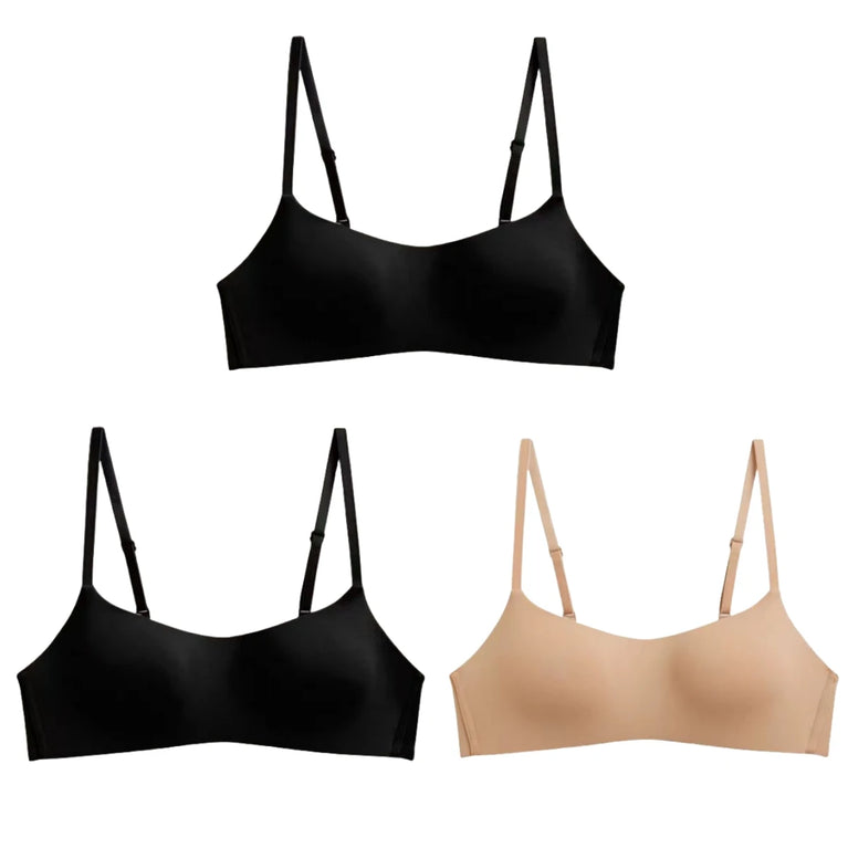 Seamless Half-Cup Bra – Wireless Lift & Convertible Support