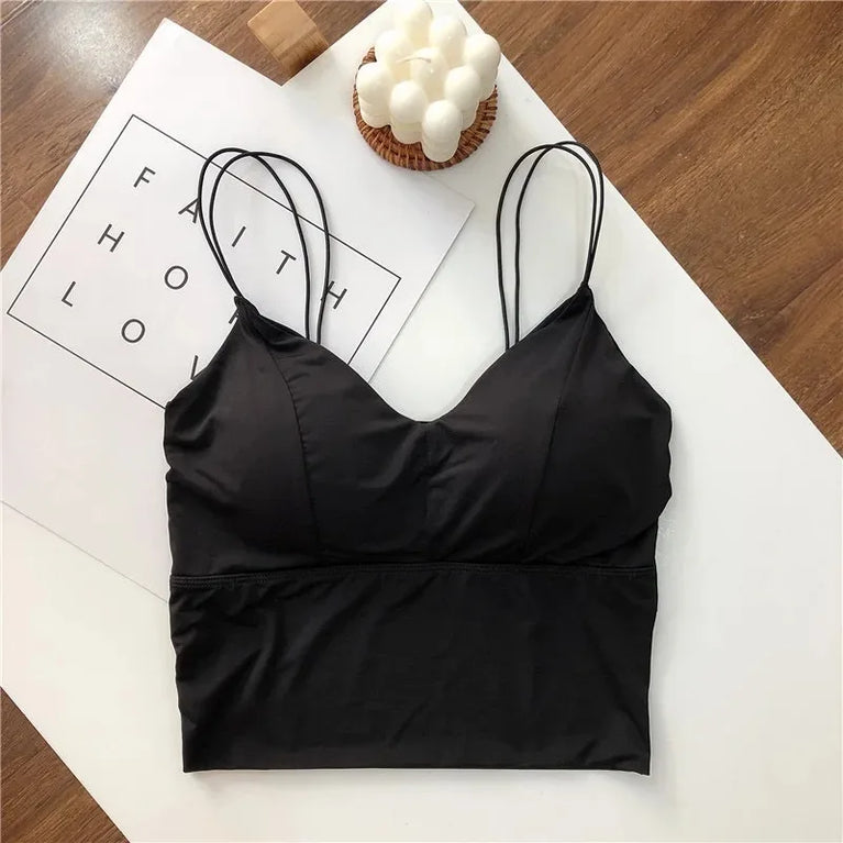 Sexy Ice Silk Camisole & Crop Top – Breathable Summer Comfort