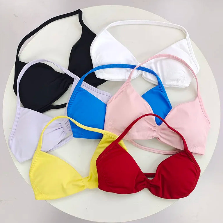 Sexy Halter-Neck Sports Bra | Shockproof Padded Yoga Top