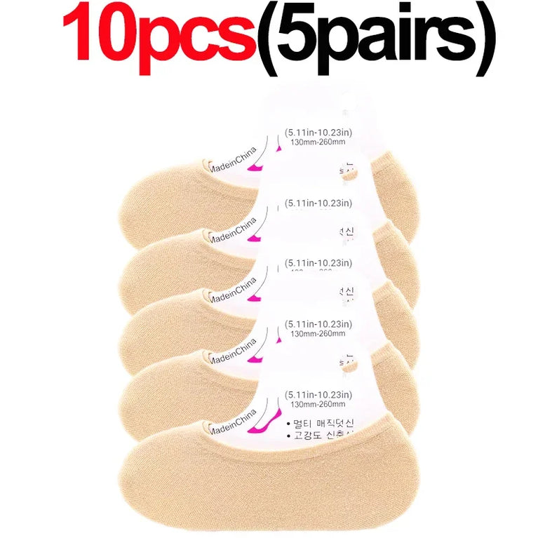 10-Pack Invisible Boat Socks | Ultra-Thin Summer Liner Set