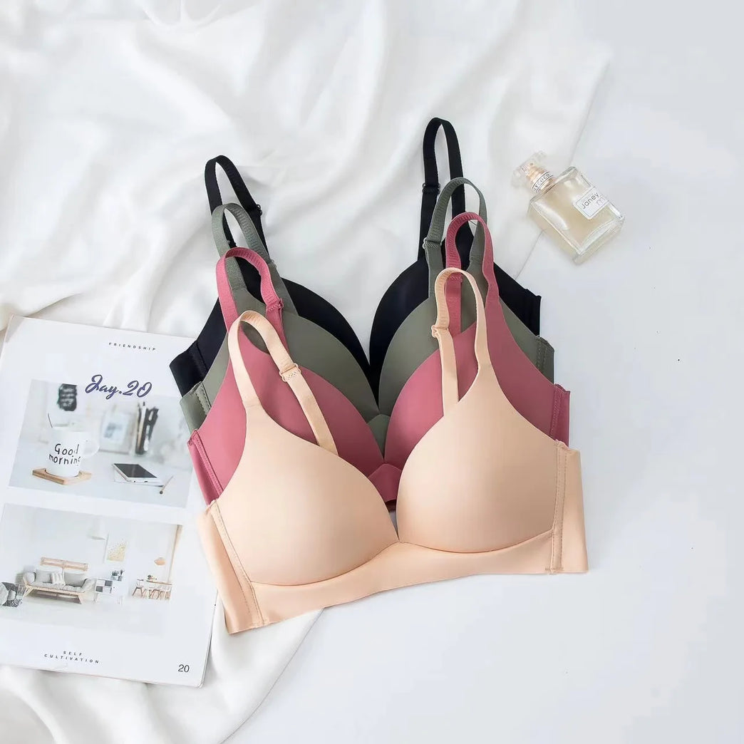FallSweet 3PCS Seamless Push-Up Bra | Wireless Glossy Comfort