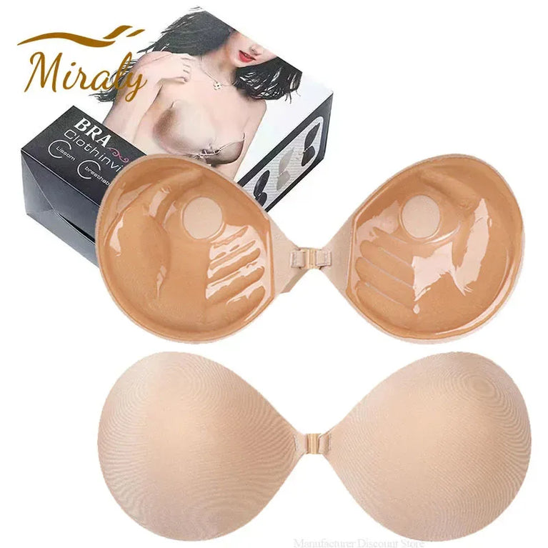Invisible Silicone Adhesive Bra | Strapless Push-Up Stick-On