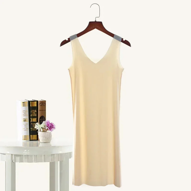 Seamless Ice Silk Full Slip | Plus Size Underskirt