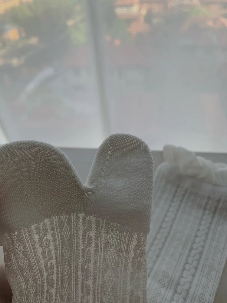 Summer Thin Tabi Socks | Breathable Two-Toed Mesh Cotton Set