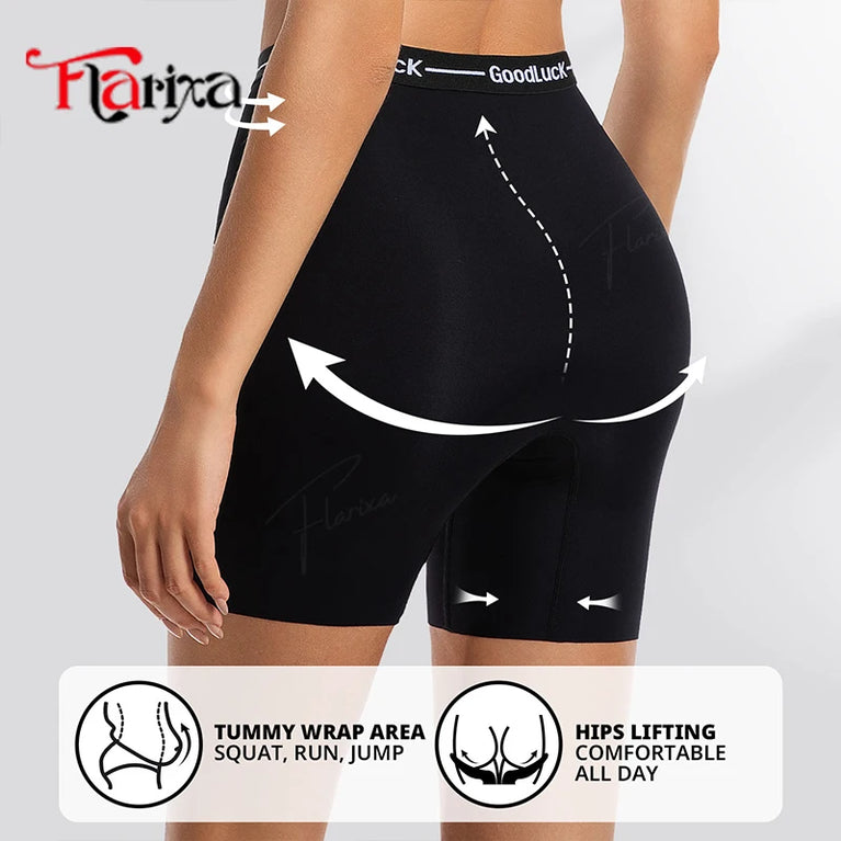 High-Waist Ice Silk Safety Shorts | Anti-Chafing & Invisible Under-Dress Boxer