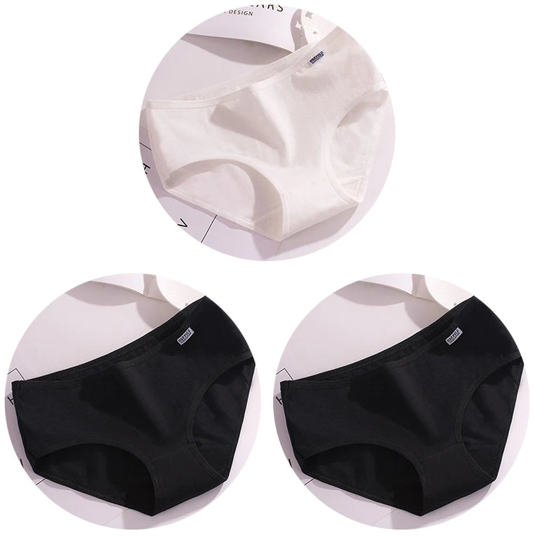 3pc Pure Cotton Briefs | Skin-Friendly Mid-Rise Comfort Set