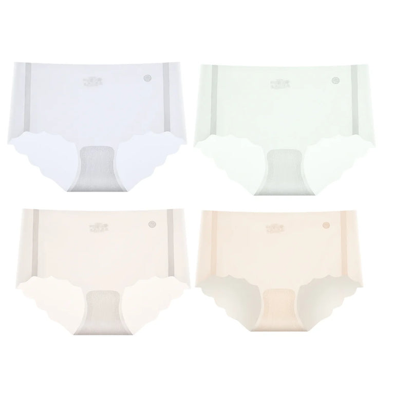 4Pcs/Set Women Panties Seamless Quick-Dry Briefs – Low-Rise Invisible Support