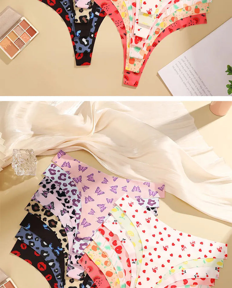 3-Pcs Sexy Colorful G-String Set – Seamless Low-Rise Bikini Thongs for Women (S-XL)