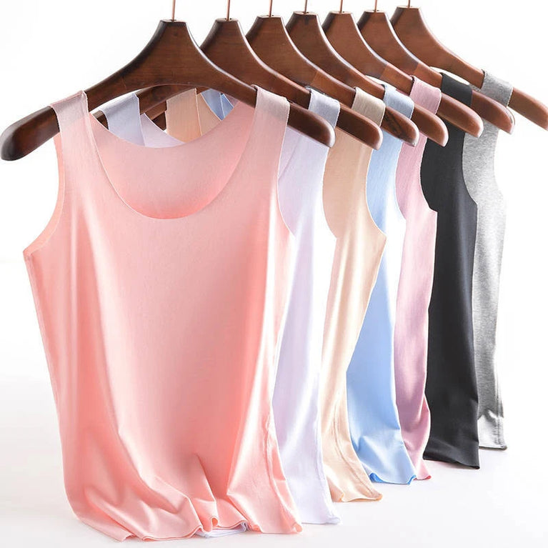 Women Summer Tight Fit Sleeveless Street Tank Top Bra