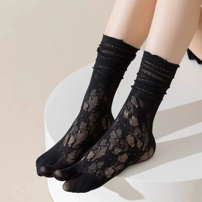 Lace Tabi Socks | Sexy Two-Finger Mesh Summer Sock