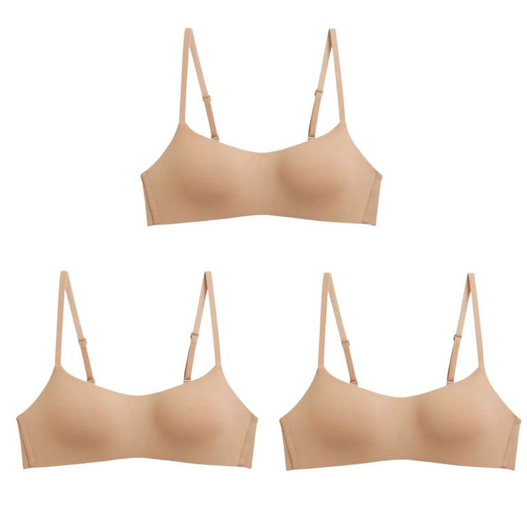 Seamless Half-Cup Bra – Wireless Lift & Convertible Support
