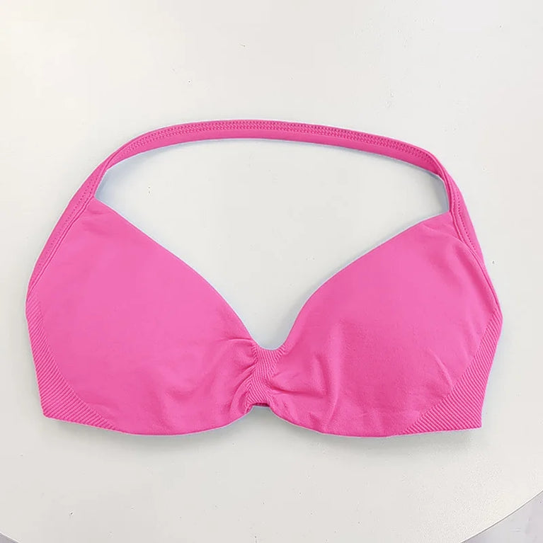 Sexy Halter-Neck Sports Bra | Shockproof Padded Yoga Top