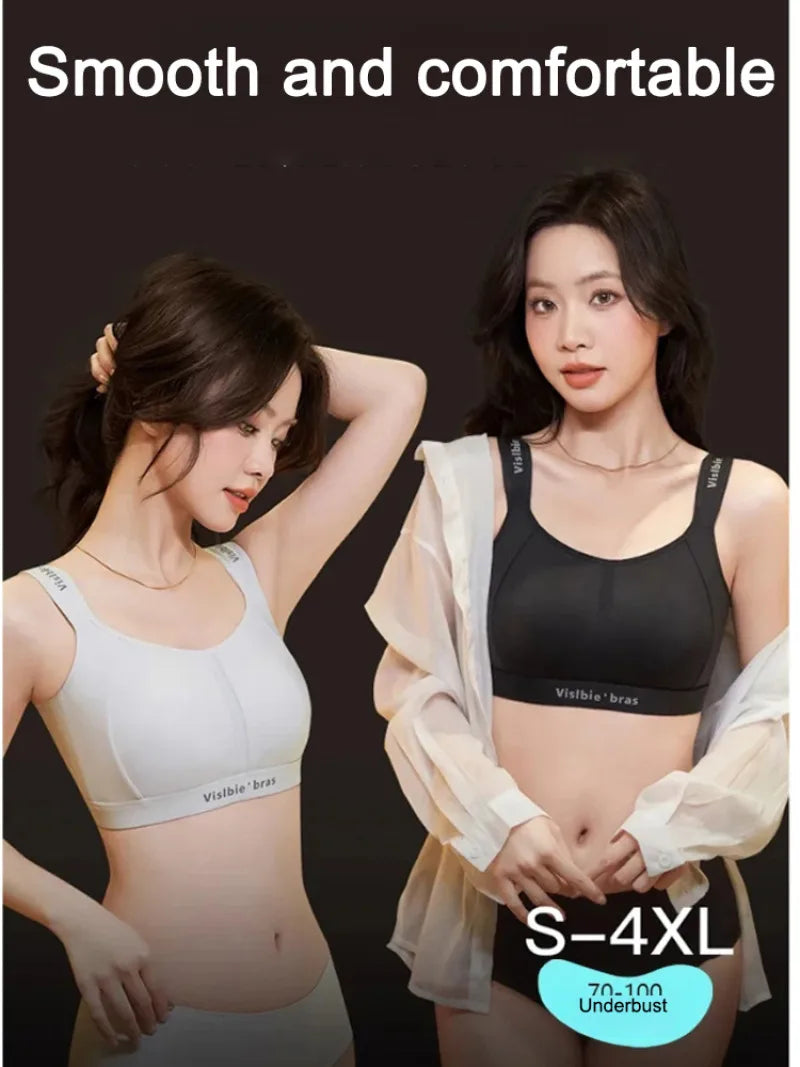 Bamboo Fiber Seamless Sports Bra | Large Bust Minimizer