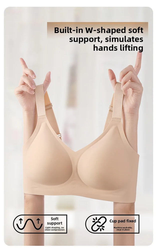 Ice Silk Wireless Shapely Bra | Anti-Sagging Full-Cup Support