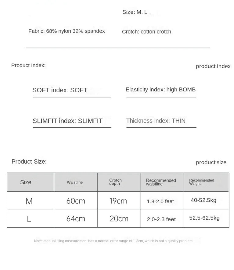 Ice Silk Thongs | Seamless Fungus Edge Sexy Briefs