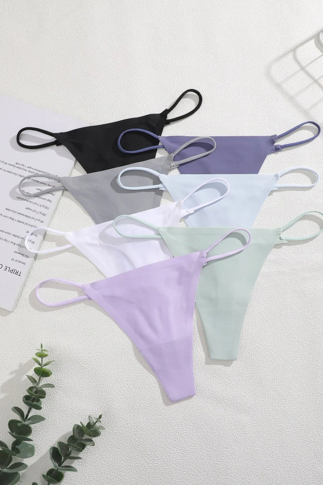 9pc Ice Silk Thongs | Traceless Ultra-Thin G-Strings
