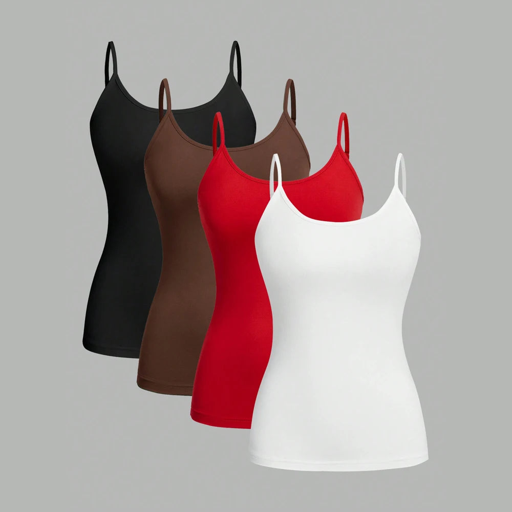 4-Pack Women’s Adjustable Camisoles | Essential Summer Tank