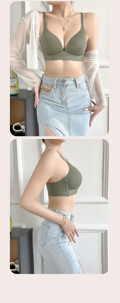 FallSweet 3PCS Seamless Push-Up Bra | Wireless Glossy Comfort