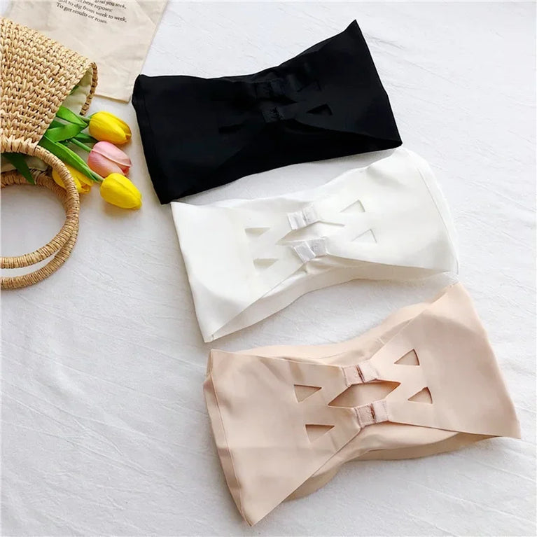Ice Silk Strapless Tube Top | Seamless Multi-Way Bralette