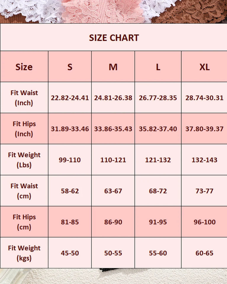 Lace Cotton Brazilian G-Strings (6-Pack) – Low-Rise Breathable Sexy Lingerie