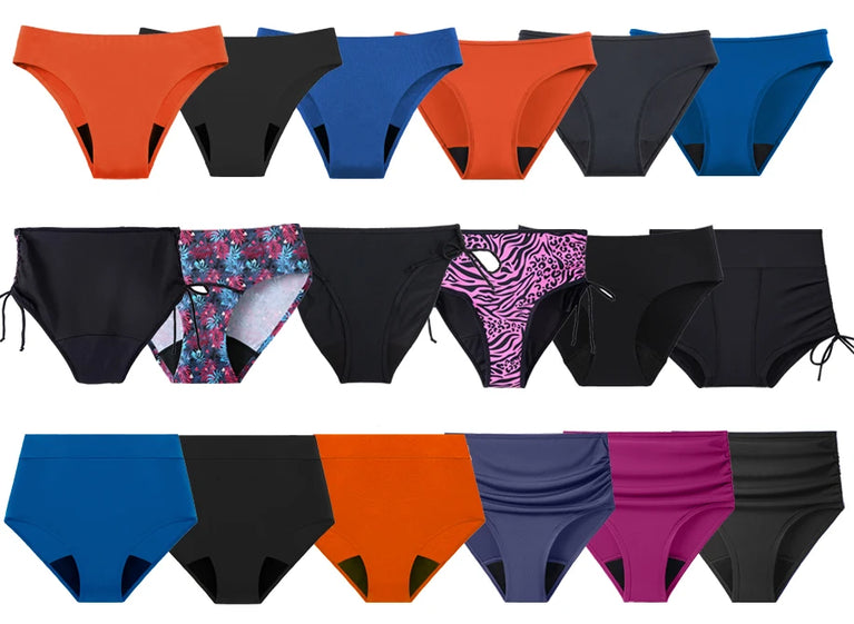 High-Waist Period Swimwear | 4-Layer Leakproof Menstrual Bikini