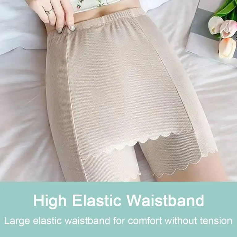 Ice Silk Seamless Safety Shorts | Double-Layer Summer Bloomers